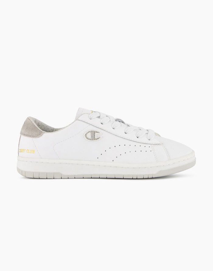 Champion Club Court Colour Back Tab White Sneakers Womens - South Africa VOAMJW751